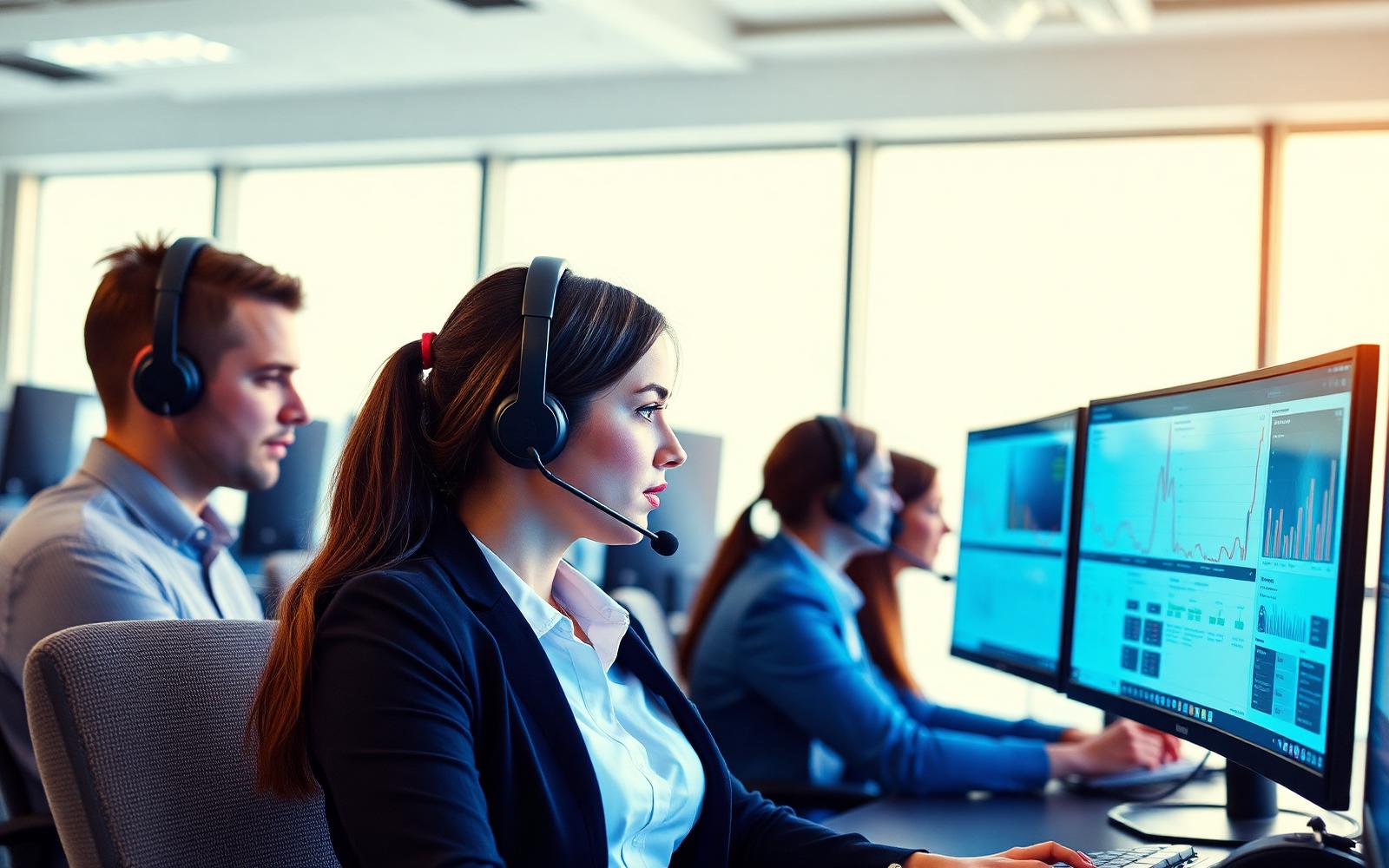 Customer support agents in a 24/7 BPO call center